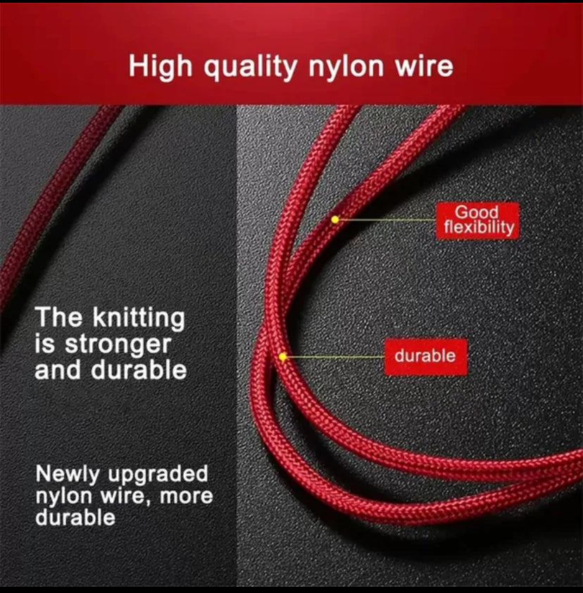 Câble 3-en-1 Universel – Charge Rapide iPhone / Samsung / USB-C